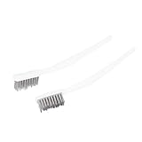 uxcell スチールワイヤーブラシ ステンレス鋼線 ブラックハンドル クリーニングツール