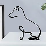 NOELAMOUR 置き物 インテリア 犬 猫 御洒落 北欧 可愛い オブジェ ワイヤーアート 韓国 雑貨 (ジャックラッセルテリア)
