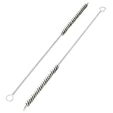 uxcell　スチールワイヤーチューブブラシ　26cmロング　直径8mm　ステンレス鋼線管クリーニングブラシ　2本