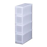 プラスト 組合せできる 収納ケース 4段 幅17cm