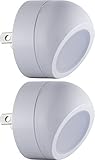 Energizer LED回転Nightlights2パック、360 °回転、ライトSensing、自動オン/オフ、指向性スポットライト、ソフトホワイト、理想的なベッドルーム、バスルーム、廊下、階段、