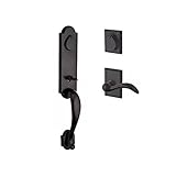 Baldwin DCKODXARCLRSR481 Reserve Double Cylinder Handleset Kodiak x Arch with Rustic Square Rose, Da