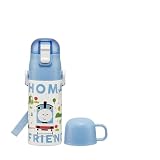スケーター(Skater) 水筒 子供用 2WAY ストロー飲み 400ml コップ飲み 350ml きかんしゃトーマス×つむぱぱ 男の子 女の子 ステンレス 軽量タイプ 保温保冷 小容量 waterbottle スポーツボトル キッズ こども 水瓶 SKCP3-A