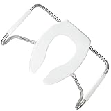 Bemis T 000 medic-aidプラスチックフロントオープンToilet Seat with Safety Side Arms Elongated オフホワイト MA2155T 000 1