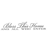 bestchoice2go ( TM ) Bless This Home And All Who Enterレタリング引用符とことわざホームデカール壁ステッカー用紙アールデコ