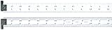 Starrett CD604R-6 Spring Tempered Steel Rule With Inch Graduations With Reversible Hook, 6 Length, 3