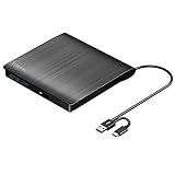 外付けCD/DVDドライブ USB 3.0 USB-Cアダプタ付属 ポータブル DVD CD ROM +/-RW ドライブ DVDプレーヤー バーナー ライター リーダー Windows Linux ノートパソコン デスクトップPC MacBook Pro/Air iMac…