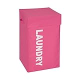 Honey-Can-Do HMP-04291 laundry hamper Square Hamper with lid, pink