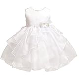 baby-girls Layered Organza Ruffle SkirtミスコンテストパーティードレスホワイトベビーS - XL X-Large / 18-24 Months ホワイト 4327