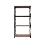 スチールラックのキタジマ アングル棚 4段 幅90×奥行60×高さ180cm ブラック 70kg/段