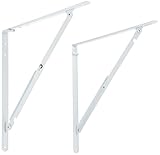 「TANNER」棚受け金具 折りたたみ棚受(大40cm用) 2個セット 白