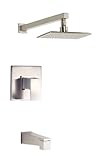 Danze D502062BNT Mid-Town Single Handle Tub and Shower Trim Kit with Efficient Flow Showerhead, Brus