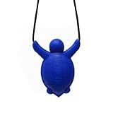 ベイビーおしゃぶり/感覚/オーラルモーター Siliconies Turtle Chewable Necklace (Blue)