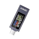 YFFSFDC USB C 電流電圧チェッカー USB C パワーメーター 双方向 240W Type-C 4-30V 0-12A金属シェル電流計 マルチメーターテスター 双方向電流テスト機能 モバイル充電テスター