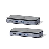 Hagibisデュアル ディスプレイ USB C ドッキング ステーション、繊細な USB C ハブ 8 in 1 Type C ドッキング ステーション type cドングル アダプター (4K@60Hz HDMI、100W PD3.0、ギガビット RJ45、USB 3.0 付き) (DK1701A）