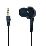 3Aカンパニー テレビ用 ステレオイヤホン 3m 2個入 カナル型 片耳用 ストレートプラグ ブラック EAR-SCL03BK-02P
