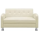 2人掛けソファ コンパクトサイズ ホワイト 155528 幅120×奥行き70×高さ66cm