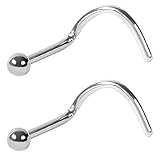 [From da Phactory] [フロム ダ ファクトリー] 鼻ピアス ボール 20G サージカルステンレス シルバー 20G 軟骨ピアス ボディピアス 2個(20G シルバー)
