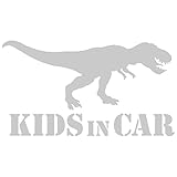 Sticker Shop Haru KIDS IN CAR ティラノサウルス シルバー