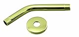 Westbrass D301-1-01 1/2-Inch x 8-Inch Shower Arm with Flange, Polished Brass [並行輸入品]