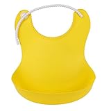 Lojow (Tm) Bib - Waterproof large baby toddlers bibs with comfortable clips. Clean soft pocket catch