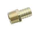 ノーブランド品　鉛フリーの黄銅C69300　ホース継手３/４"Hose Barb x ３/４" Male NPT ５個入り