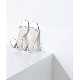 [ナチュラルビューティーベーシック] ナローパフストラップサンダル シルバー L