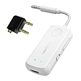 IdeaThink トランスミッター レシーバー bluetooth 5.4 テレビ ブルートゥース 受信機+送信機 アダプター 飛行機 車用 TV ゲーム フライト 26時間再生 スピーカー イヤホン ヘッドホン 2台同時接続 カーステレオ AirPods対応 ブルーツース 無線 旅行用 トラベルグッズ 技適マーク Telec認証 飛行機アダプター付き ホワイト