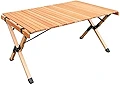 角利産業 ウッドロールテーブル 収納袋付 900×600×440mm  インテリア 天然木 PCT-366