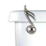 Functional Fine Art Satin Pewter Musical Note Toilet Handle - Front Tank Mount機能的なファインアートサテンピューターミュー