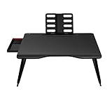 ベッドテーブル 折りたたみテーブル 折りたたみデスク 折り畳みテーブル 小さいベッドの学生寮の机のための簡単なテーブル立場が付いているオフィス手のラップトップの机 ZHAOYONGLI (Color : Flagship cool blac