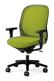 プラス オフィスチェア Fita メッシュ アジャスト肘 黒フレーム リーフグリーン KD-FT60ML 657445