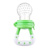 Prettyia 安全　ベビー　赤ちゃん　歯がため　離乳用　おしゃぶり　キャップ付　授乳　3サイズ4色選べ - 緑, M