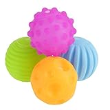 4Pcs ミニボール 赤ちゃん握るボール カラフルボール 子供早期学習玩具/おもちゃ 4種類 ABAプラスチック製 軽量 持ち運び便利