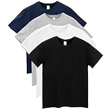 [Macoking] tシャツ メンズ 無地 半袖 半袖tシャツ 無地tシャツ 吸汗 速乾 インナーシャツ おおきいサイズ セット クルーネック 厚手 綿100％ 4枚組 混色 L