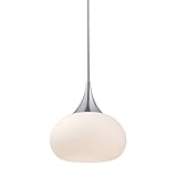 WAC Lighting PD-51814-CH Kiss LED Pendant Fixture, One Size, White/Chrome [並行輸入品]
