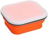 Lexington SNABXM-ORG-021C Medium Silicone Collapsible Snack Box - Orange by Lexington