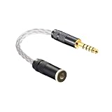 ipovoq 4.4 mm バランス ケーブル 4.4 mm 延長 ケーブル 4.4mm 5極 バランス 4.4mm オス メス 4.4 リケーブル 単結晶銅 4.4 to 4.4 cable 延長 コード (0.1M)
