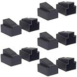 オーディオファン RJ-45 オス プラグカバー LANケーブル 端子 カバー ブラック 10点セット