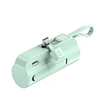 GSPOWER モバイルバッテリー GP2-5000mAh (メインType-cケーブルphone, グリーン)