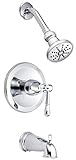 Danze D501015T Eastham Single Handle Tub and Shower Trim Kit with Efficient Flow Showerhead, Chrome 