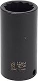 Sunex 322ZMD 3/8-Inch 22-Mm 12-Point Deep Impact Socket by Sunex