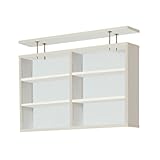 JKプラン Sanchi 1cm単位で棚が調節できる上置きラック 文庫本ラック上置きのみ販売 幅90cm ホワイト YH-111R-WH