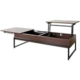 宮武製作所 天板昇降テーブル ブラウン 幅120×奥行き50×高さ37cm(昇降時:65cm) CT-L1250