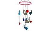10 Inch Ring Hanging Baby Crib Mobile - Whale by Liquid Emporium