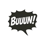 MAGICAL STORE 【全20色】Buuun! カッティングステッカー｜カーステッカー｜バイクステッカー｜車用・バイク用・耐水耐候タイプ 横８cm〜 (マットブラック, Sサイズ：縦7.2cm×横8cm)
