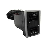 アルファード20 ヴェルファイア20 ハイブリッド対応 USBポート 車 増設 埋め込み 2口 携帯 充電 USB充電 イルミネーション 1個