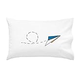 Oh, Susannah Paper Airplane Toddler Size Pillowcase (1 Pillow Cover 14 x 20.5 Inches) by Oh, Susanna