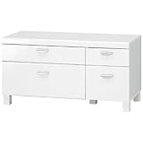 ハイグロス仕上 チェスト 幅90×奥行40 (ホワイト)