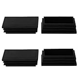 uxcell チューブインサート 30 x 60mm プラスチック製 長方形 リブ付き チューブインサート エンド カバー, 家具 脚 フロアプロテクター 4個入り